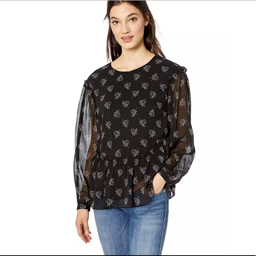 kensie Women's Whispering Shadows Ruffle